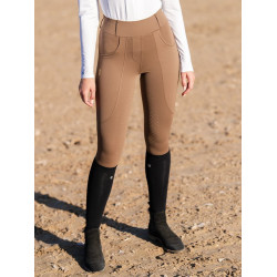 Legging de equitação Equestrian Stockholm Supreme feminino Champanhe Bege