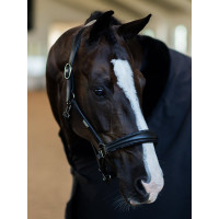Cabolça de couro Equestrian Stockholm anatómica brilhante Castanho integral