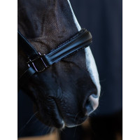 Cabolça de couro Equestrian Stockholm anatómica brilhante Edição Noir Preto