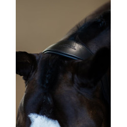 Cabolça de couro Equestrian Stockholm anatómica brilhante Edição Noir Preto