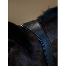 Cabolça de couro Equestrian Stockholm anatómica brilhante Edição Noir Preto