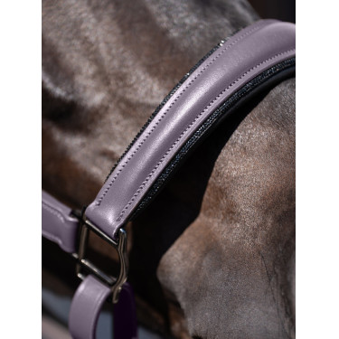 Cabolça de couro Equestrian Stockholm anatómica brilhante Violeta escura