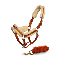 Cabeção e guia Equestrian Stockholm com pelo Bordéus Bordô Cabeção e guia Equestrian Stockholm com pelo Bordéus Bordô