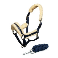 Cabeção e guia Equestrian Stockholm com pelo Bordéus Bord&amp;amp;amp;amp;amp;ocirc;