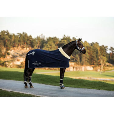 Cabeção e guia Equestrian Stockholm com pelo Marinho Azul-marinho