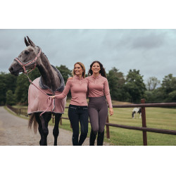 Cabeção e guia Equestrian Stockholm com pelo Rosa