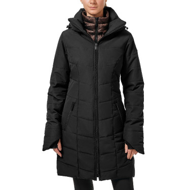 Casaco de inverno longo Equestrian Stockholm Denali feminino Mocha moderno
