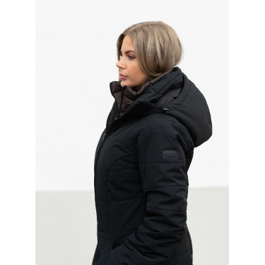 Casaco de inverno longo Equestrian Stockholm Denali feminino Mocha moderno