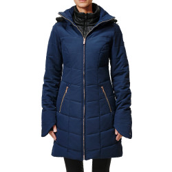Casaco de inverno longo Equestrian Stockholm Denali feminino Lagoon blush
