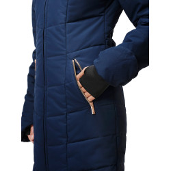 Casaco de inverno longo Equestrian Stockholm Denali feminino Lagoon blush