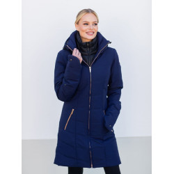 Casaco de inverno longo Equestrian Stockholm Denali feminino Lagoon blush