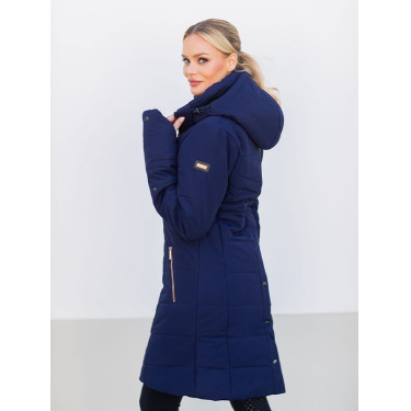 Casaco de inverno longo Equestrian Stockholm Denali feminino Lagoon blush