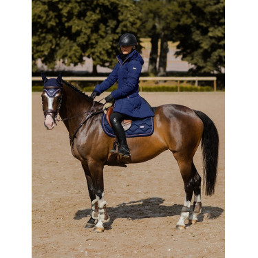 Casaco de inverno longo Equestrian Stockholm Denali feminino Lagoon blush