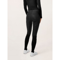 Calças de equitação Equestrian Stockholm Elite feminina Edição preta Preto Calças de equitação Equestrian Stockholm Elite feminina Edição preta Preto