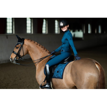 Calças de equitação Equestrian Stockholm Elite feminina Pradaria azul