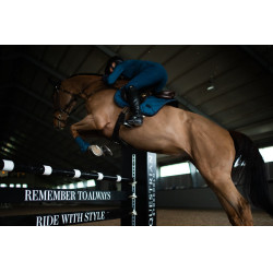 Calças de equitação Equestrian Stockholm Elite feminina Pradaria azul