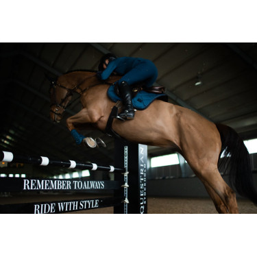 Calças de equitação Equestrian Stockholm Elite feminina Pradaria azul