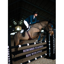 Calças de equitação Equestrian Stockholm Elite feminina Branco perfeição