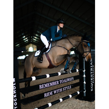 Calças de equitação Equestrian Stockholm Elite feminina Branco perfeição