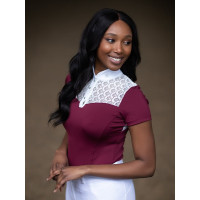 Pólo de concurso Equestrian Stockholm Champion feminino Bordéus Bord&amp;ocirc;