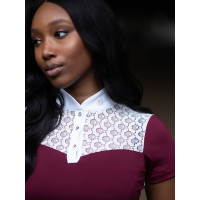 Pólo de concurso Equestrian Stockholm Champion feminino Bordéus Bord&amp;ocirc;