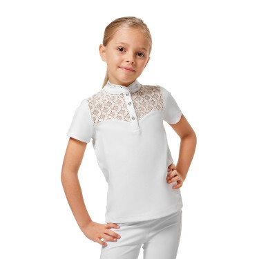 Polo de competição Equestrian Stockholm Crystal Champion Young Rider Branco Polo de competição Equestrian Stockholm Crystal Champion Young Rider Branco