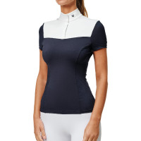 Polo de competição de mangas curtas Equestrian Stockholm refined mulher Marinho Azul-marinho