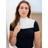 Polo de competição de mangas curtas Equestrian Stockholm refined mulher Marinho Azul-marinho