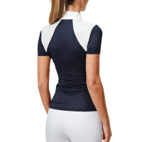 Polo de competição de mangas curtas Equestrian Stockholm refined mulher Marinho Azul-marinho