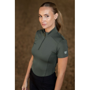 Polo Illusion Equestrian Stockholm de manga curta para mulher Avenida Verde