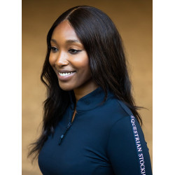 Polo de manga comprida Equestrian Stockholm Power mulher Tecnologia moderna marinha