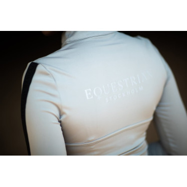 Polo de mangas compridas Equestrian Stockholm Reflective Power feminino Preto brilhante Polo de mangas compridas Equestrian Stockholm Reflective Power feminino Preto brilhante