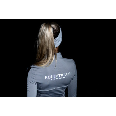 Polo de mangas compridas Equestrian Stockholm Reflective Power feminino Preto brilhante Polo de mangas compridas Equestrian Stockholm Reflective Power feminino Preto brilhante