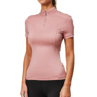 Polo de proteção UV Equestrian Stockholm de manga curta para mulher Rosa