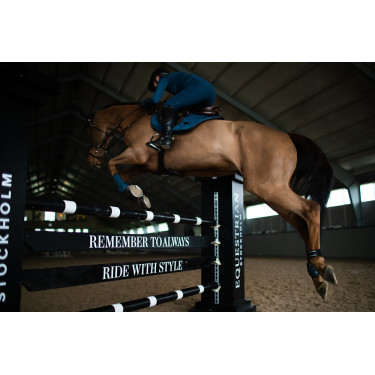 Caneleiras traseiras Equestrian Stockholm anatómicas Azul pradaria