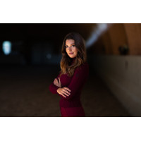 Camisola de gola alta tricotada Equestrian Stockholm mulher Bordéus Bordô Camisola de gola alta tricotada Equestrian Stockholm mulher Bordéus Bordô