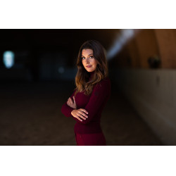 Camisola de gola alta tricotada Equestrian Stockholm mulher Bordéus Bordô Camisola de gola alta tricotada Equestrian Stockholm mulher Bordéus Bordô