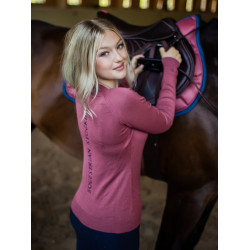 Camisola de malha com gola redonda Equestrian Stockholm para mulher Rosa intemporal Camisola de malha com gola redonda Equestrian Stockholm para mulher Rosa intemporal