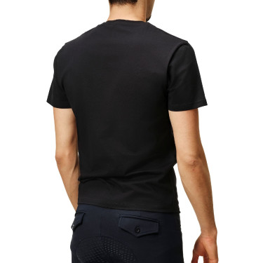 T-shirt Equestrian Stockholm masculino de manga curta Preto