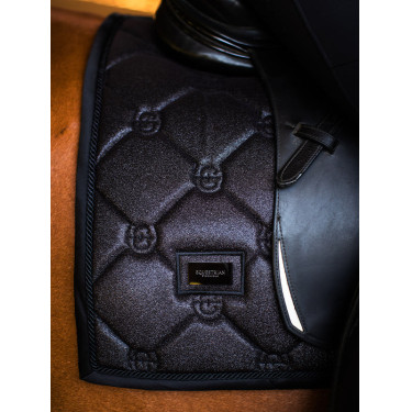 Manta de dressage Equestrian Stockholm Todo preto cintilante Manta de dressage Equestrian Stockholm Todo preto cintilante