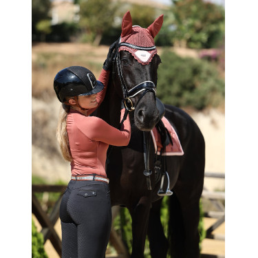 Manta de dressage Equestrian Stockholm Rosa âmbar Branco Manta de dressage Equestrian Stockholm Rosa âmbar Branco
