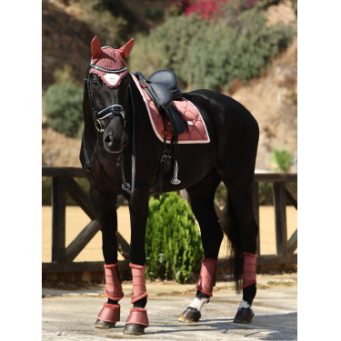 Manta de dressage Equestrian Stockholm Rosa âmbar Branco Manta de dressage Equestrian Stockholm Rosa âmbar Branco