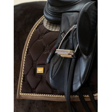 Manta de dressage Equestrian Stockholm Marrom dourado Castanho