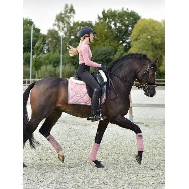 Manta de dressage Equestrian Stockholm Pérola rosa