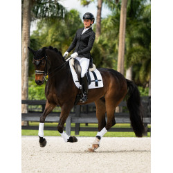 Manta de dressage Equestrian Stockholm com bandas Branco