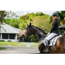 Manta de dressage Equestrian Stockholm com bandas Branco