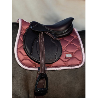 Manta de sela Equestrian Stockholm jumping Rosa âmbar Branco