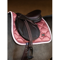 Manta de sela Equestrian Stockholm jumping Rosa âmbar Branco