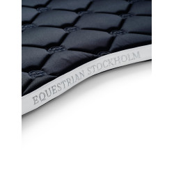 Manta de sela Equestrian Stockholm jumping Borda branca de meia-noite Azul-marinho