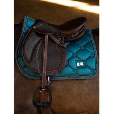 Manta de sela Equestrian Stockholm jumping Azul petróleo
